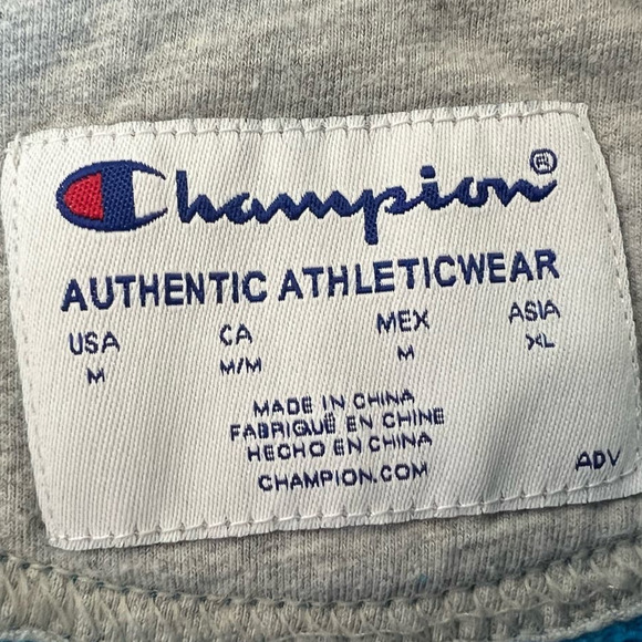 Men's Champion Hooded Sweatshirt in Turquoise, Medium - Picture 6 of 8